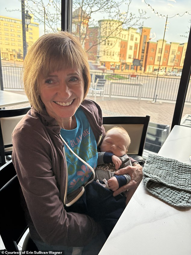 Sullivan-Wagner is one of a growing number of women in their late 40s and early 50s to be diagnosed with anal cancer. She is pictured here with her grandson