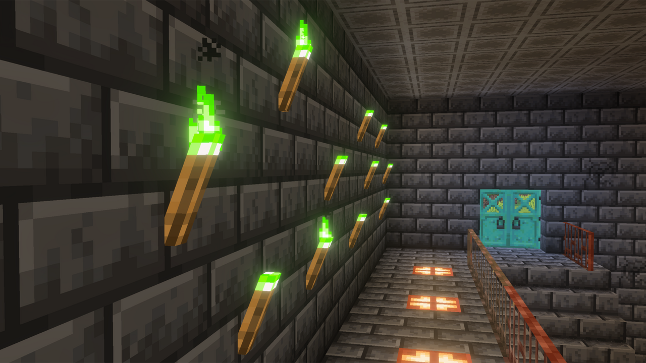 Copper torches and copper bars.