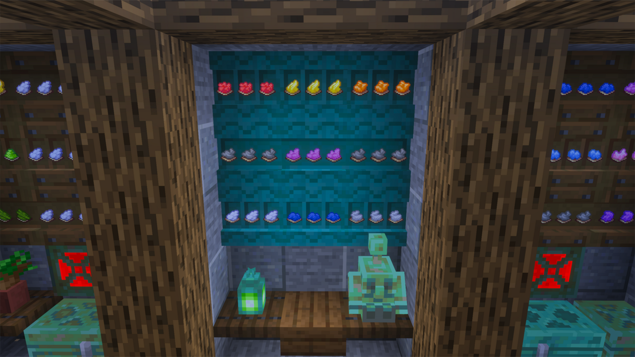 The new shelf block.