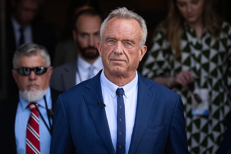 HHS Secretary Robert F. Kennedy Jr., makes his way to the inaugural Great American Farmers Market on the National Mall on Monday, August 4, 2025.