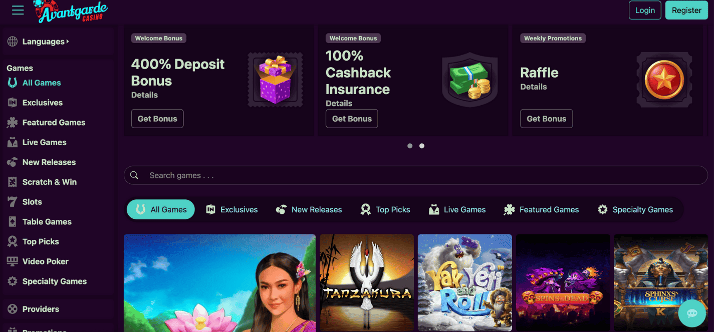 Avantgarde Casino non GamStop Casino