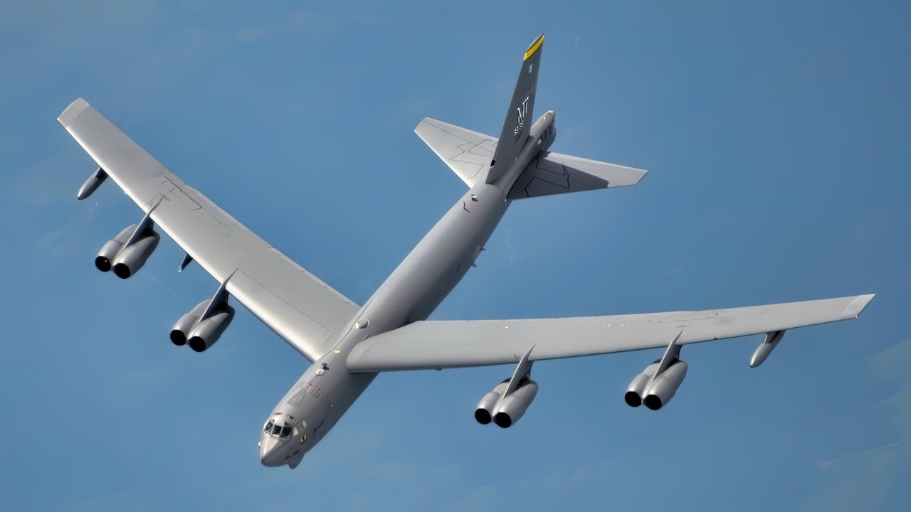 A B-52 Stratofortress assigned to the 5th Bomb Wing, Minot Air Force Base, North Dakota, completes refueling behind a KC-135 Stratotanker assigned to the 134th Air Refueling Wing, Tennessee Air National Guard, during exercise Saber Guardian 19, June 17, 2019. The bombers participated in three exercises in the Baltic and Black Sea regions, providing opportunities for training with our allies and partners. Strategic bomber missions enhance the readiness and training necessary to respond to any potential crisis or challenge across the globe. The USEUCOM, NATO exercise promotes regional stability and security while increasing readiness, strengthening partner capabilities and fostering trust. (U.S. Air National Guard photo by Tech. Sgt. Daniel Gagnon)