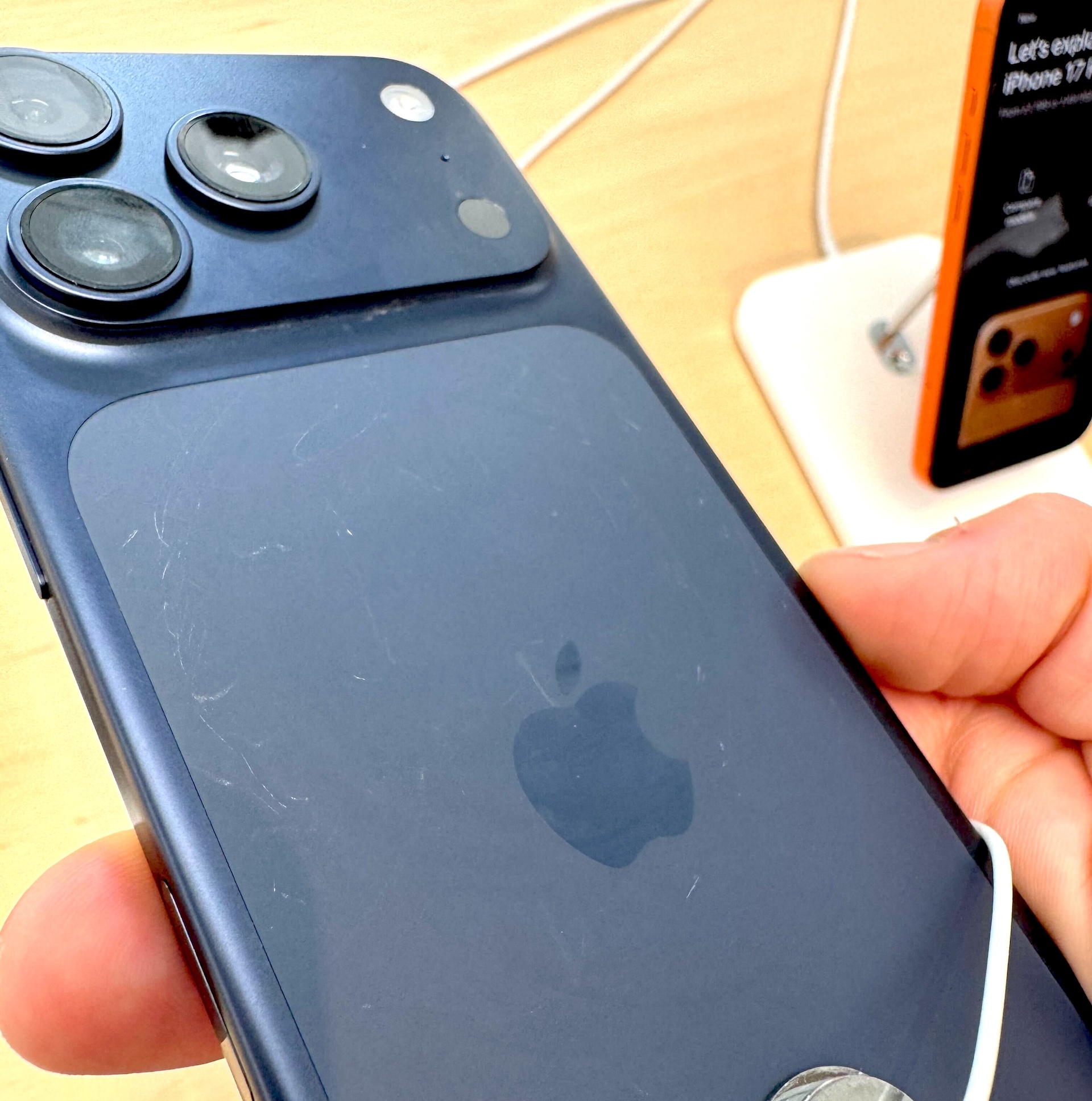 Scratched iPhone 17 models