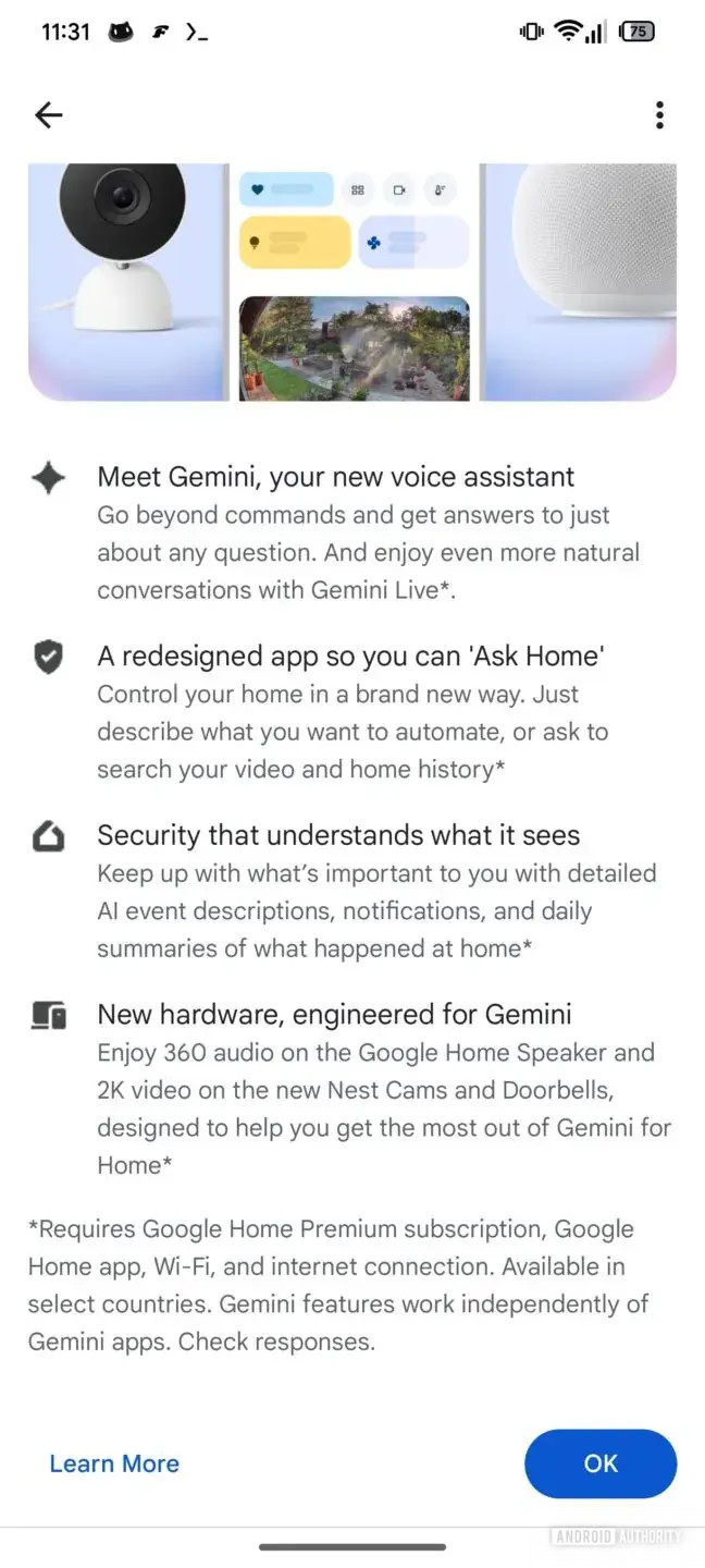 Gemini Google Home current screen AssembleDebug