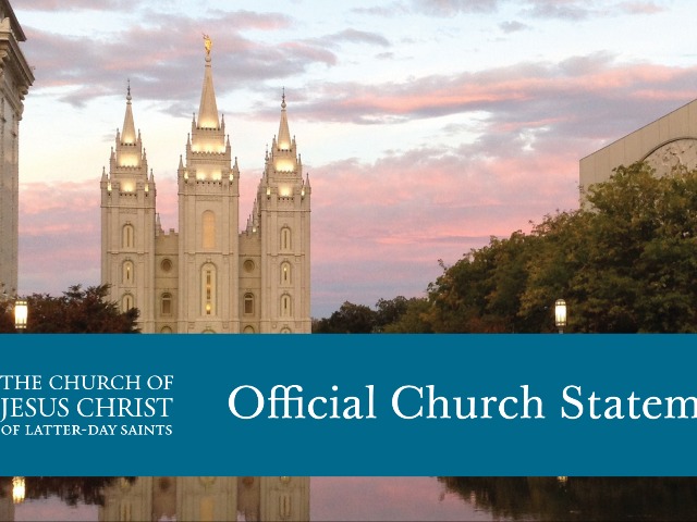 Statement from Dallin H. Oaks, President of the Quorum of the Twelve Apostles