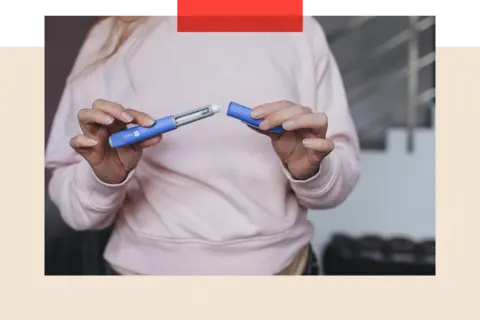 Getty Images A pen prepared for weight loss injection 
