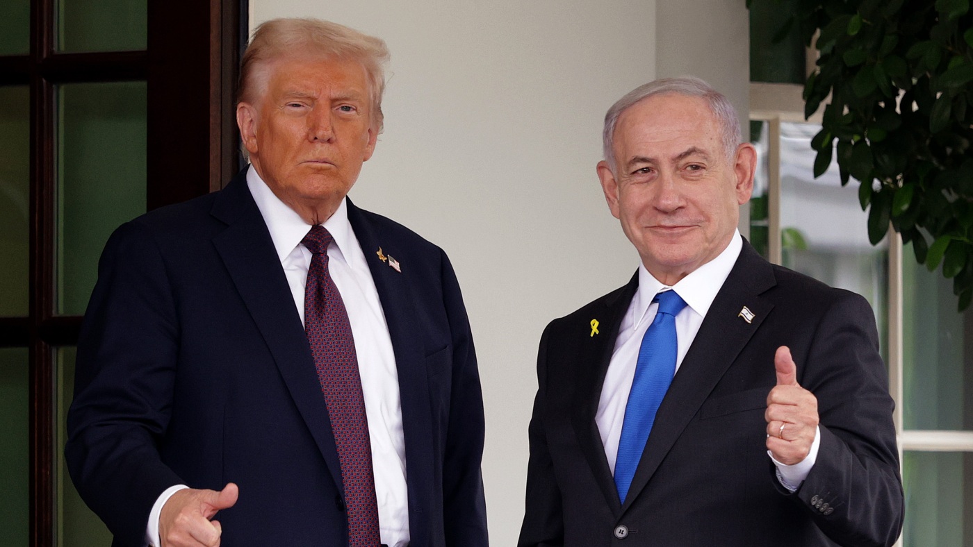 Trump is pressing Netanyahu to accept his plan to end war in Gaza : NPR
