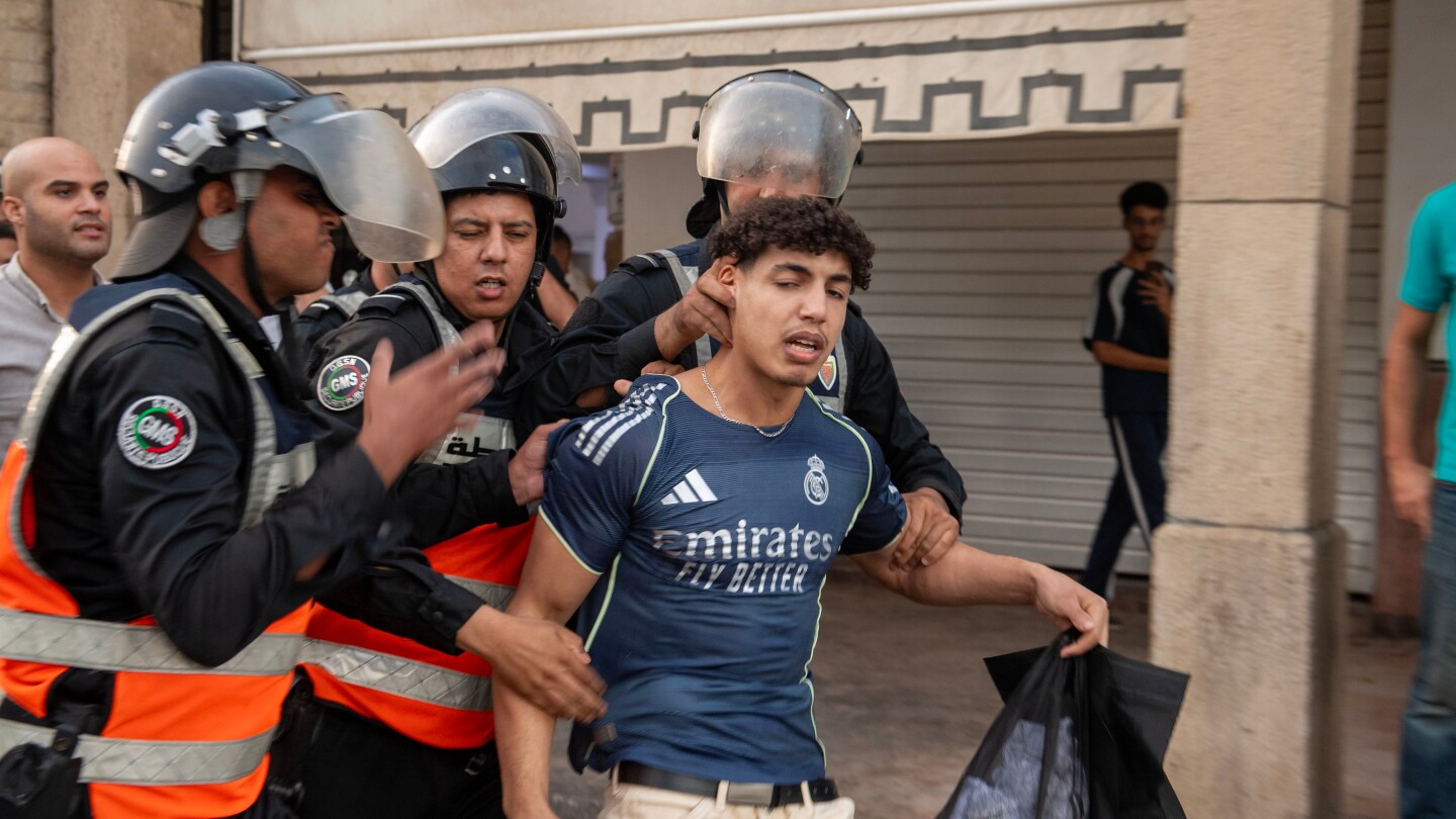 Young Moroccans clash with police while protesting stadium spending and health system decline